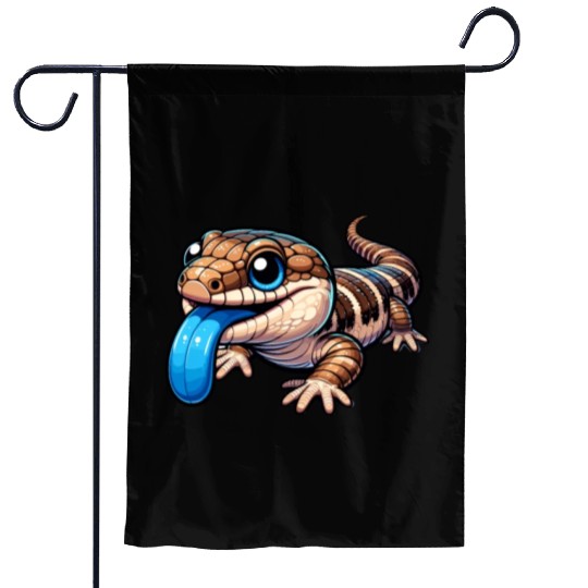 Lizard Collector Reptile Lover Blue Tongue Skink Garden Flags