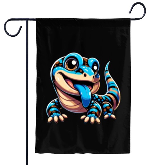 Lizard Collector Reptile Lover Blue Tongue Skink Garden Flags