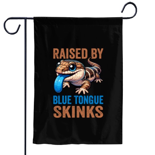 Lizard Collector Reptile Lover Blue Tongue Skink Garden Flags