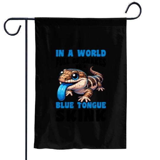 Lizard Collector Reptile Lover Blue Tongue Skink Garden Flags