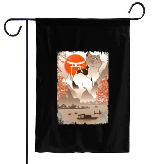 001867 Japanese Cat Mountain Fisher Lake Garden Flags