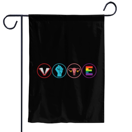 VOTE Bookworm LGBT Equality Voting Voter Vote Garden Flags