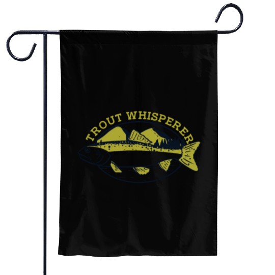 Trout Whisperer Boat Ice Fisherman Deep Sea Fly Garden Flags