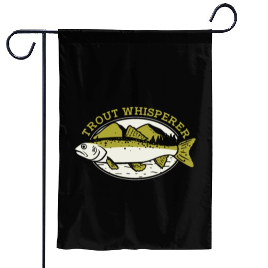 Trout Whisperer Boat Ice Fisherman Deep Sea Fly Garden Flags