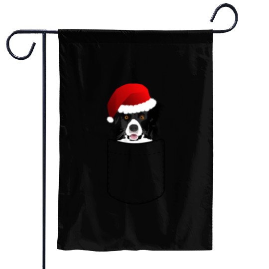 Pocket Border Collie Garden Flags