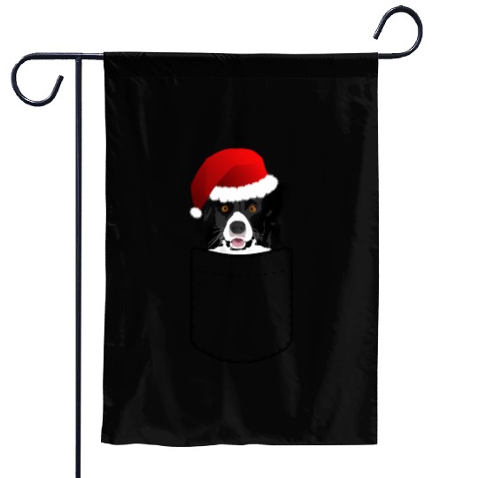 Pocket Border Collie Garden Flags