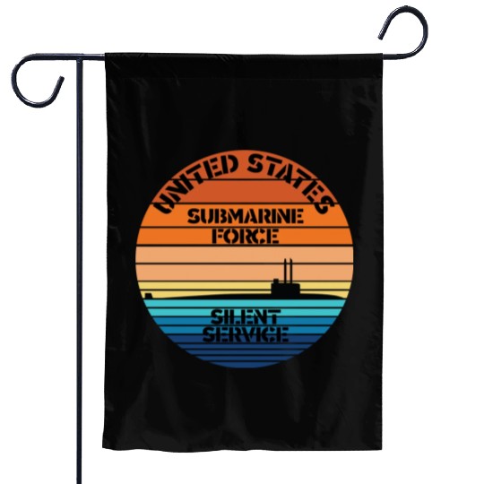 Sunset Us Submarine Force Silent Service Garden Flags