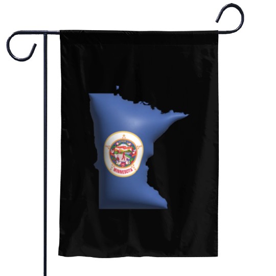 Minnesota - 3D Flag Map Garden Flags