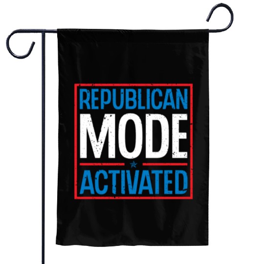 Republican Mode Activated American Voter Voting Garden Flags