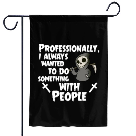 Grim Reaper Funny, Professional With People Garden Flags
