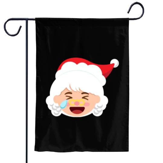 Mrs Claus Emoticons Cry Laughing Loud Christmasmrs Garden Flags