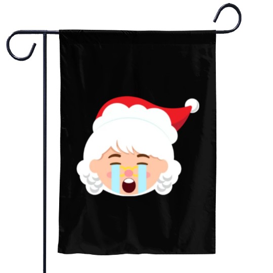 Mrs Claus Emoticons Crying Out Loud Christmasfunny Garden Flags