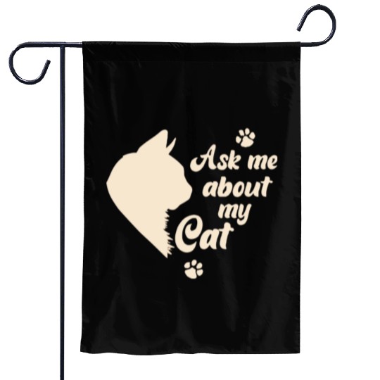 Ask Me About My Cat Lover Mom Gift Garden Flags