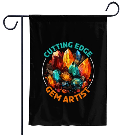 Lapidary Artist Gemstone Stone Collecting Stone Garden Flags