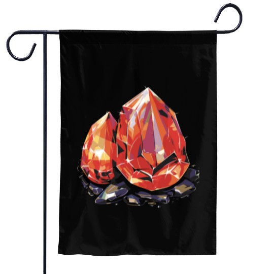 Lapidary Artist Gemstone Stone Collecting Stone Garden Flags