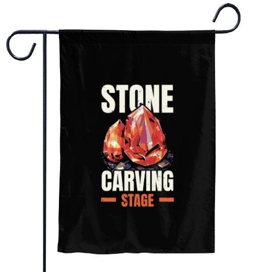 Lapidary Artist Gemstone Stone Collecting Stone Garden Flags