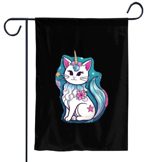 Unicorn Mercat Garden Flags