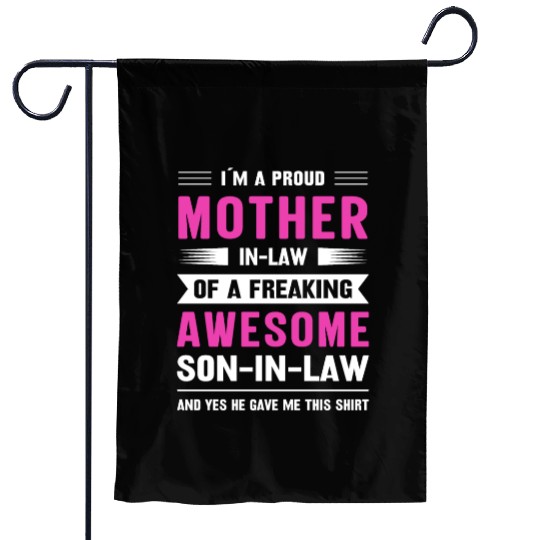 Mothers day mom son-in-law Garden Flags