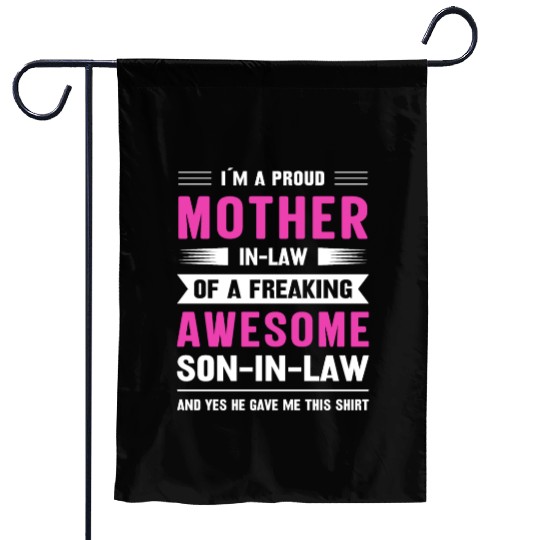 Mothers day mom son-in-law Garden Flags