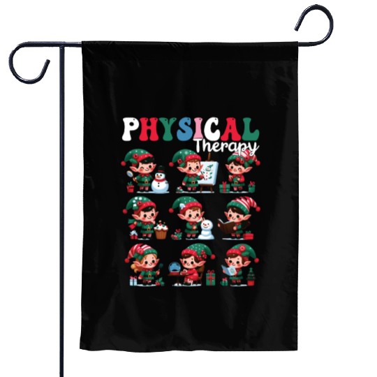 Christmas Gnome Santa Physical Therapy Xmas Garden Flags
