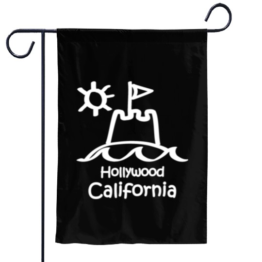 Hollywood California Sandcastle Souvenirs Gifts Garden Flags