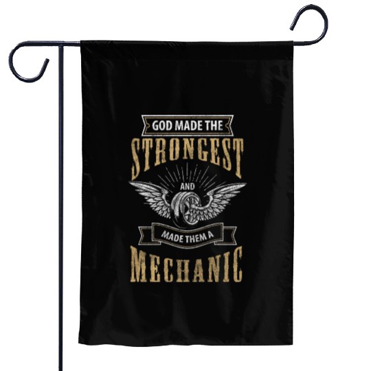 Mechanic Workshop Mechatronics Engineer Hobbyist Garden Flags