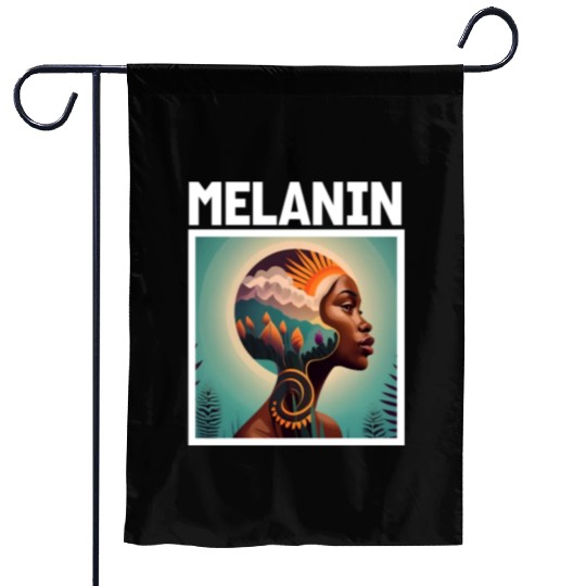 Elegant Melanin Woman. Garden Flags