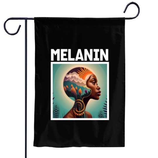 Elegant Melanin Woman. Garden Flags