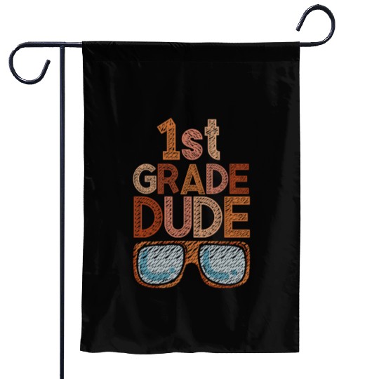 Kindergarten Teacher Funny Student 1st Graduation Garden Flags