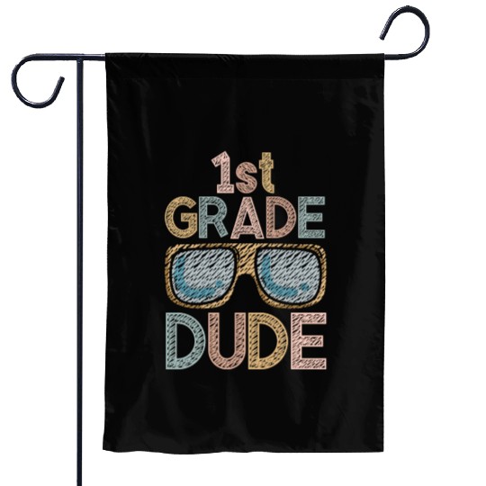 Kindergarten Teacher Funny Student 1st Graduation Garden Flags