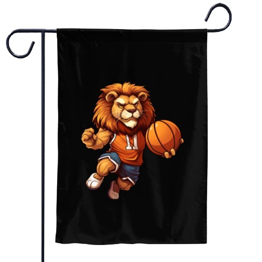 Basketball player lion Garden Flags