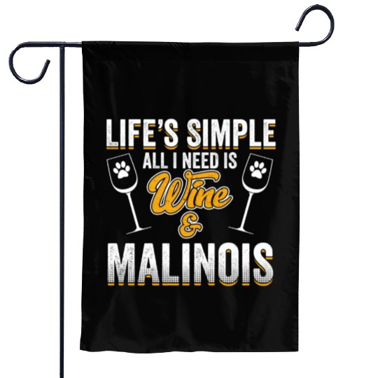 Belgian Malinois Dog Dog Wine Saying Pun Quote Garden Flags
