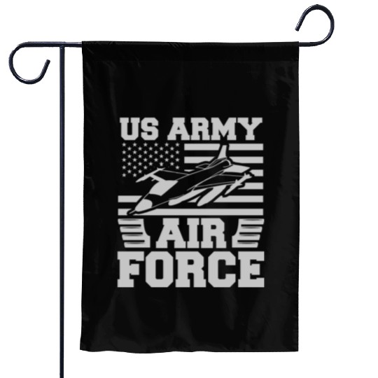 US Flag Airplane Patriotic American Pilot Garden Flags