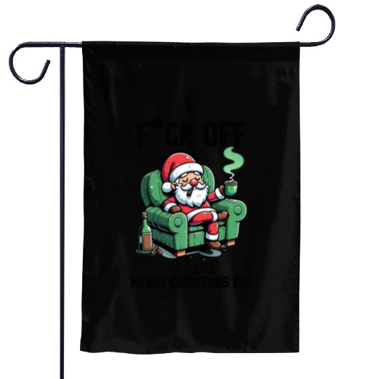 Funny Christmas F*ck Off Merry Christmas Garden Flags