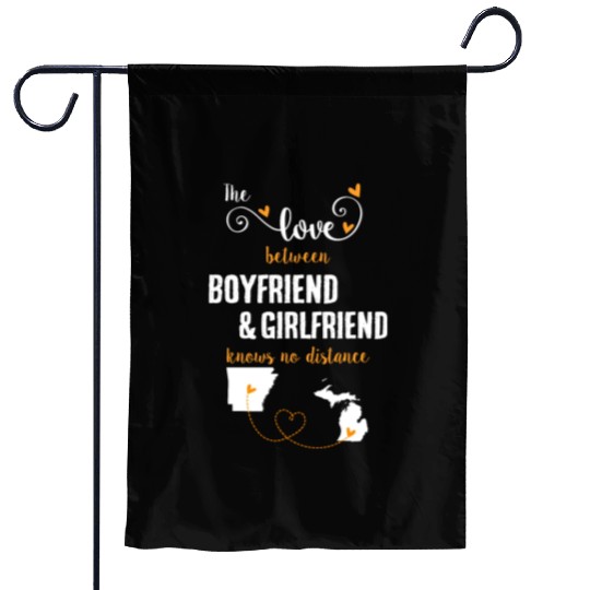 Love Between BF And GF Arkansas To Michigan Gift Garden Flags