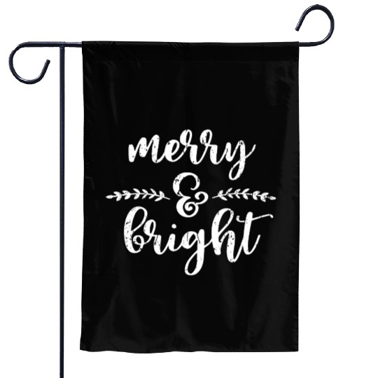 Merry And Bright Meme Funny Christmas Vintage Garden Flags