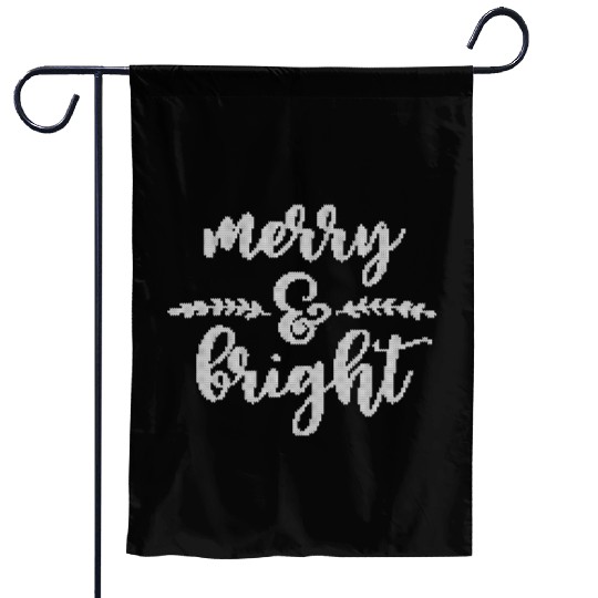 Merry And Bright Meme Funny Christmas Vintage Garden Flags