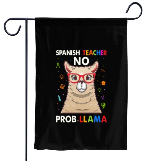 Spanish Teacher No Pro llama Garden Flags