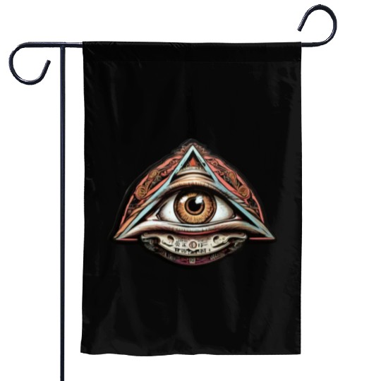 Illuminati world society symbol Garden Flags