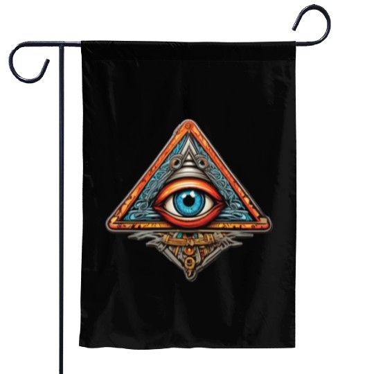 world society illuminati Garden Flags