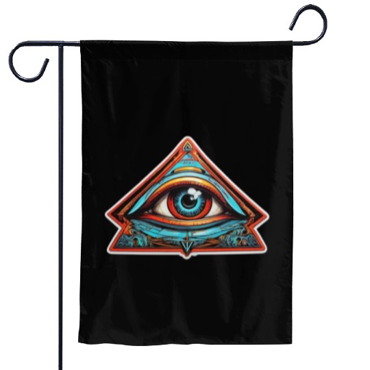 secret society illuminati Garden Flags