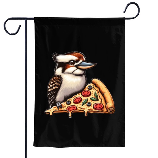 Kookaburra is enjoying a delicious pizza Garden Flags