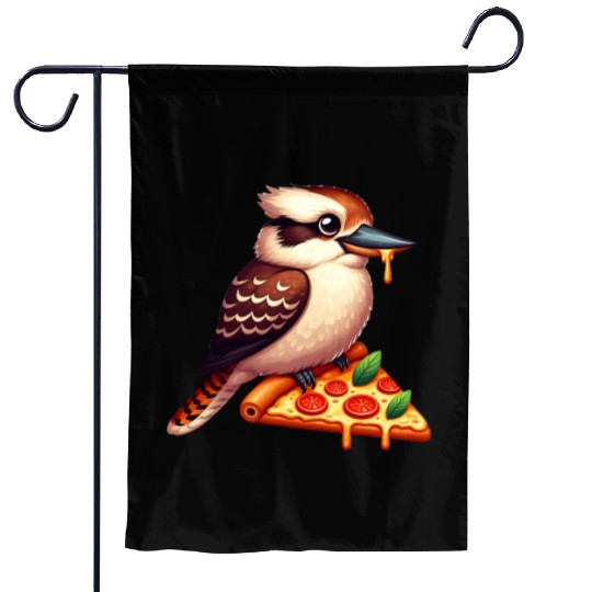 Kookaburra is enjoying a delicious pizza Garden Flags