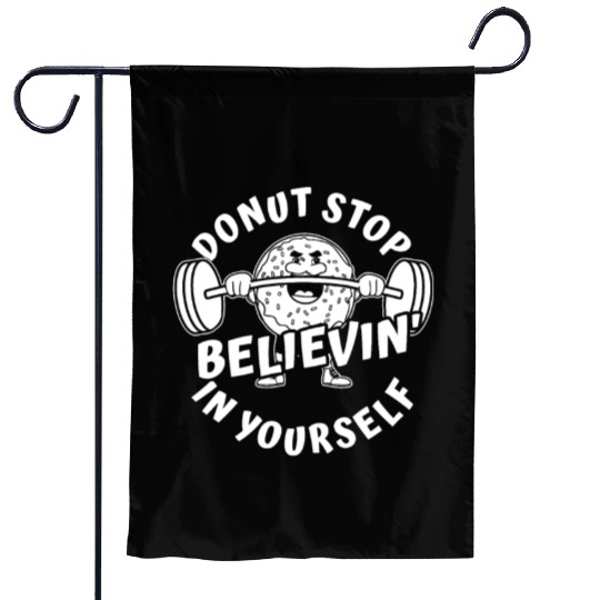 Fitness Donut Funny Donut Gym Garden Flags