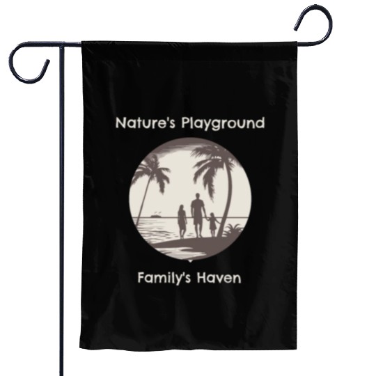 NATURES PLAYGROUND FAMILYS HAVEN Garden Flags