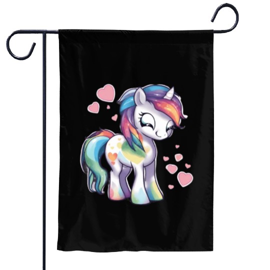 Valentine Pony Garden Flags