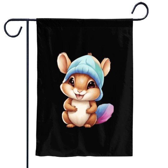 Baby squirrel Garden Flags