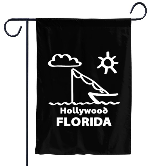 Hollywood Florida Fishing Souvenirs Gifts Vacation Garden Flags
