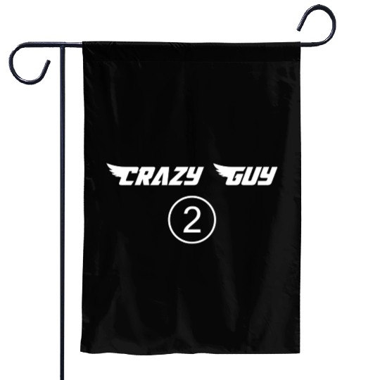 Best Friends for 3 - crazy guy 02 Garden Flags