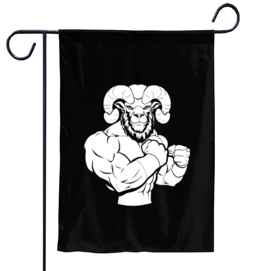 Workout Gym Sheep Garden Flags